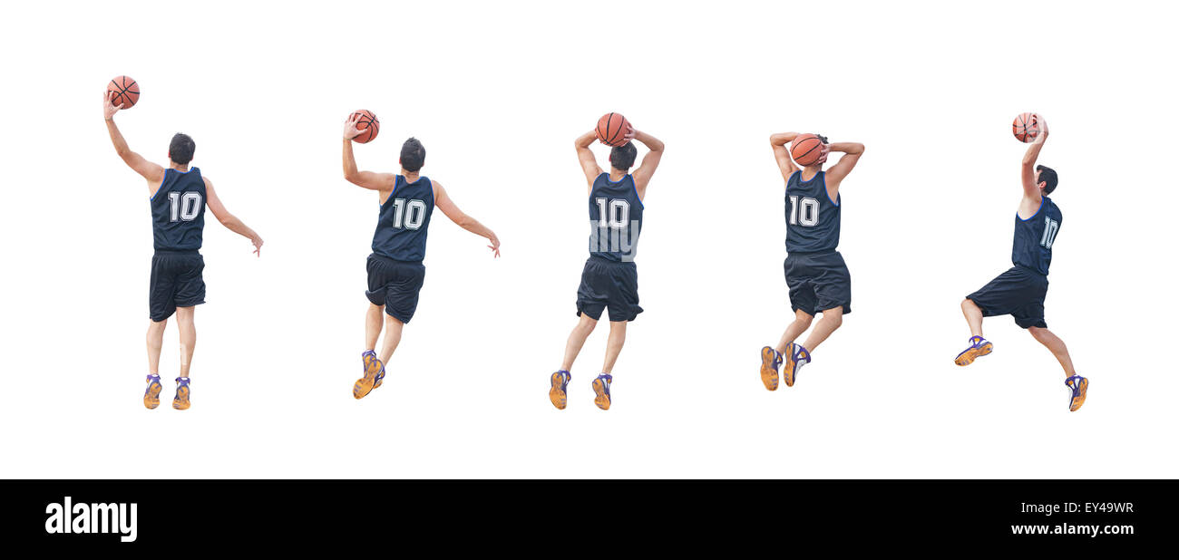 basketball player shooting the ball Stock Photo - Alamy