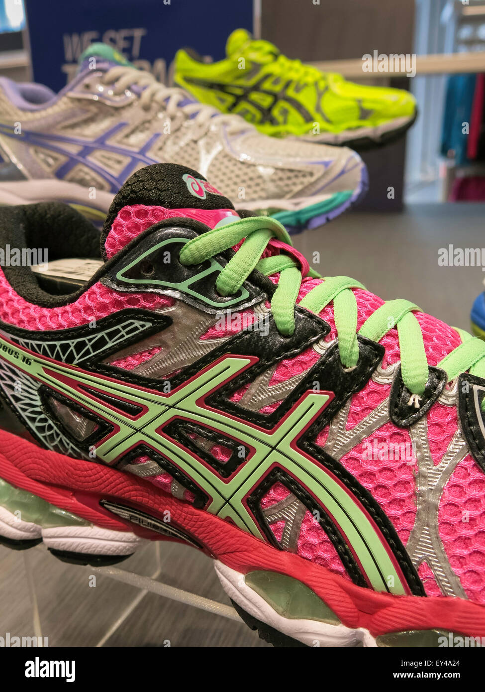 Asics Store-Times Square, Running Shoes, NYC, USA Stock Photo: 85532892