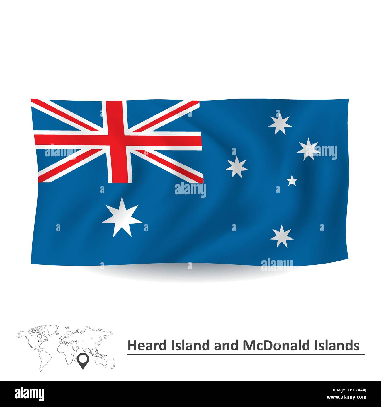 Flag of Heard Island and McDonald Islands - vector illustration Stock Vector