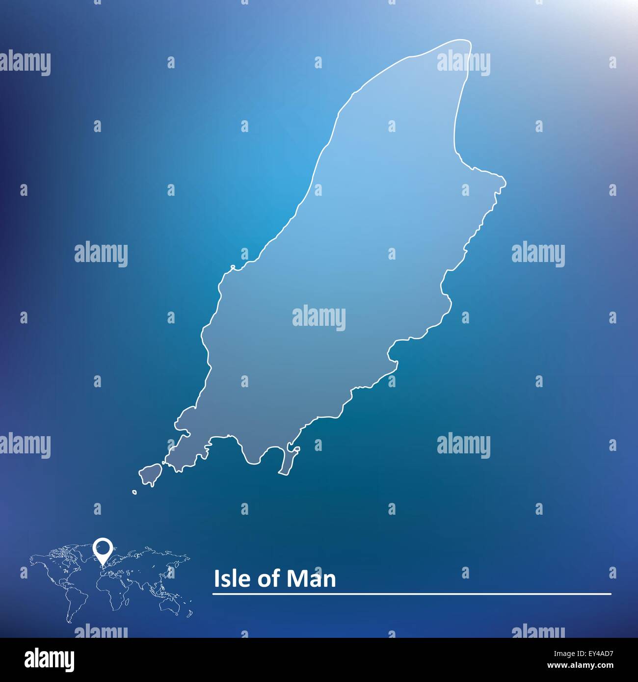 Map of Isle of Man - vector illustration Stock Vector Image & Art - Alamy
