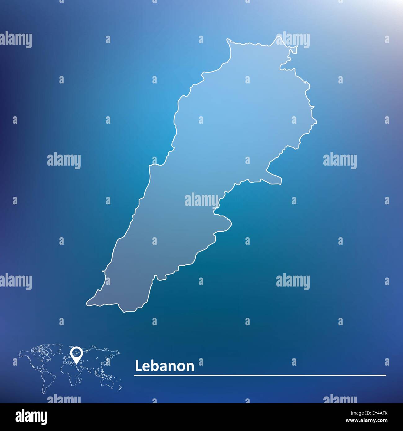 Map of Lebanon vector illustration Stock Vector Image & Art Alamy