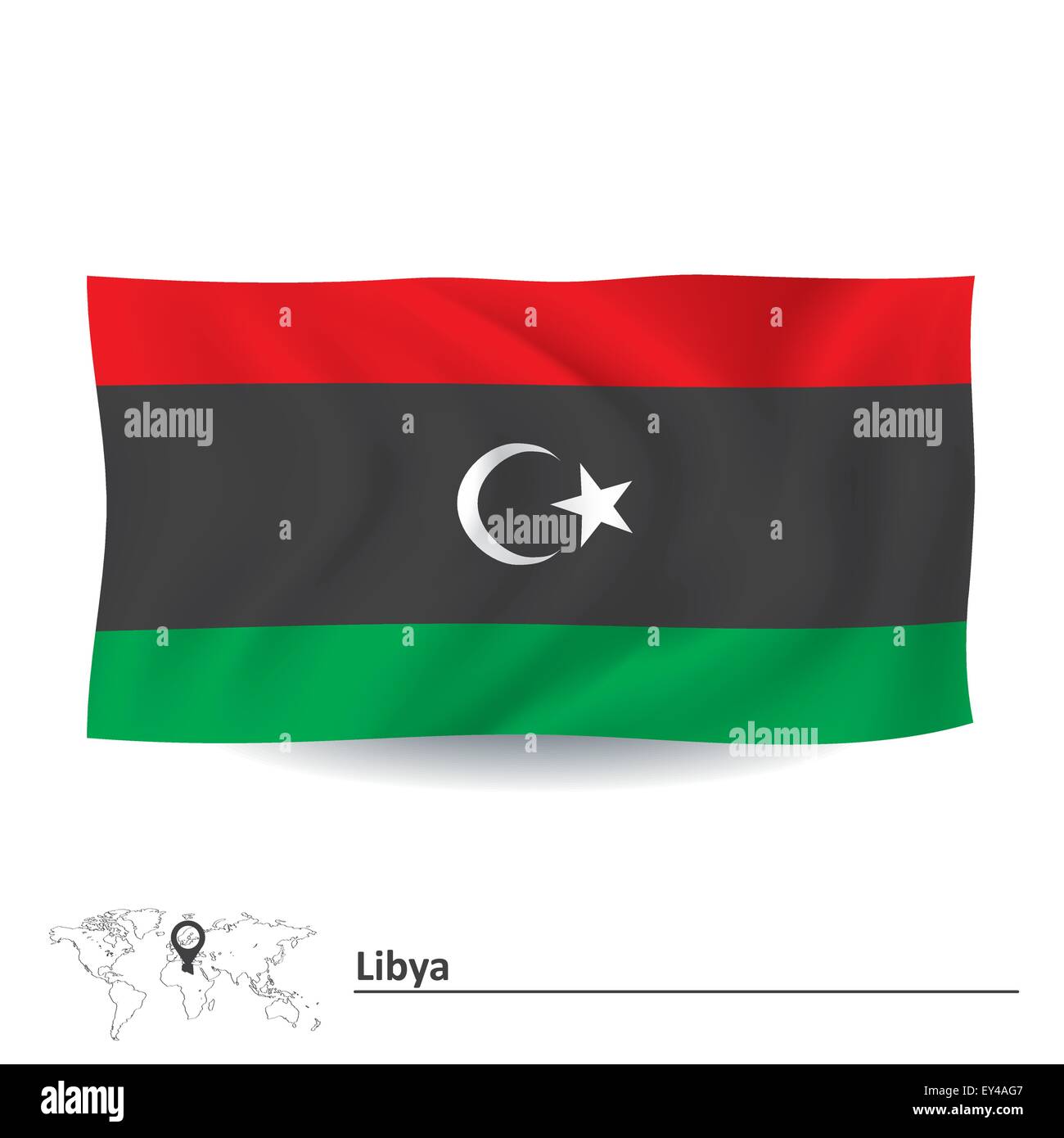 Flag Of Libya Vector Illustration Stock Vector Image Art Alamy