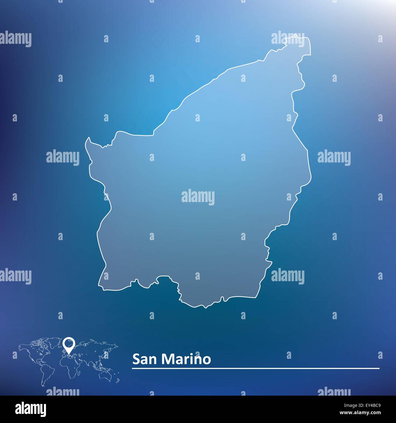 Map of San Marino - vector illustration Stock Vector Image & Art - Alamy