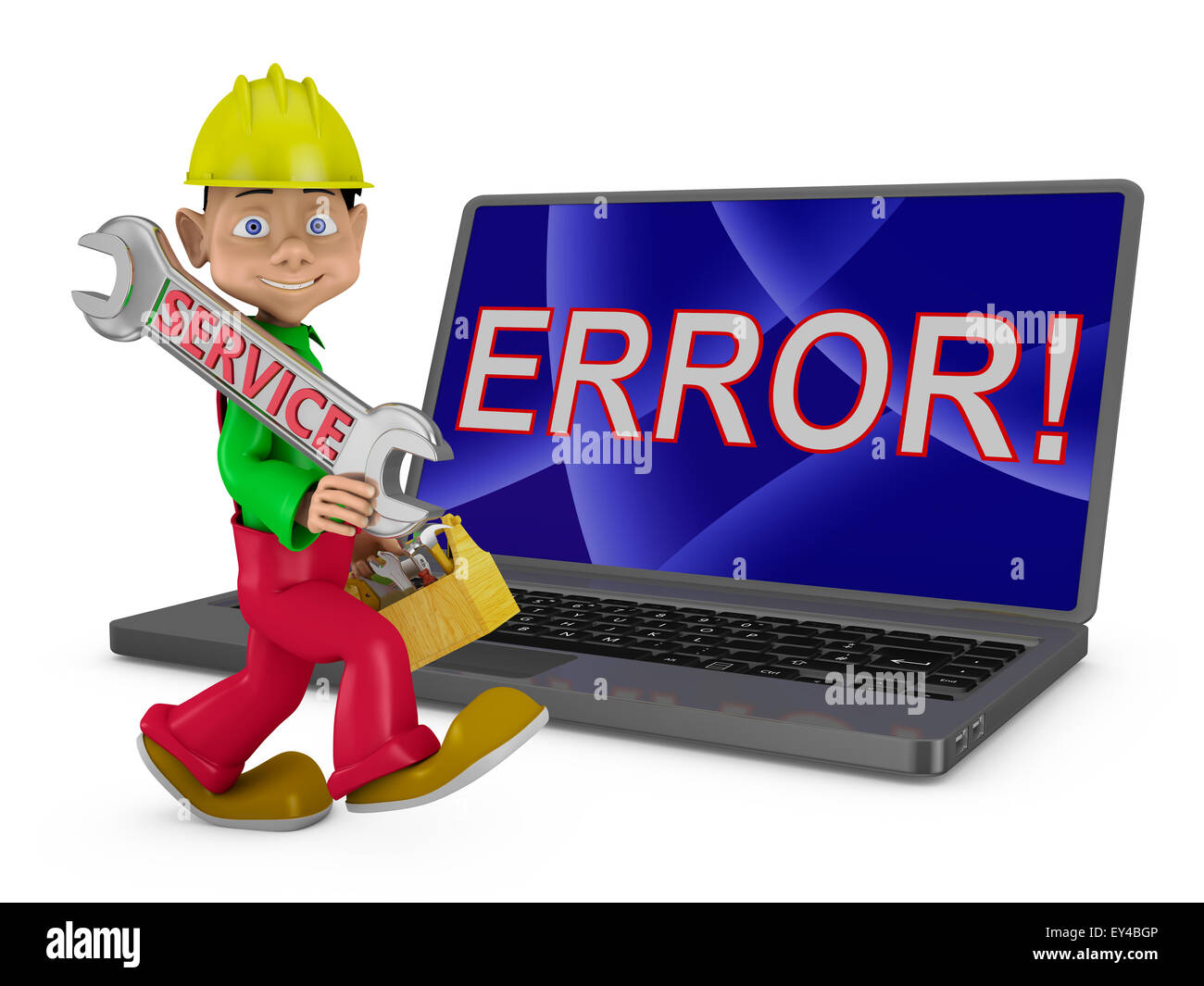 3d man wrench tool box hi-res stock photography and images - Alamy