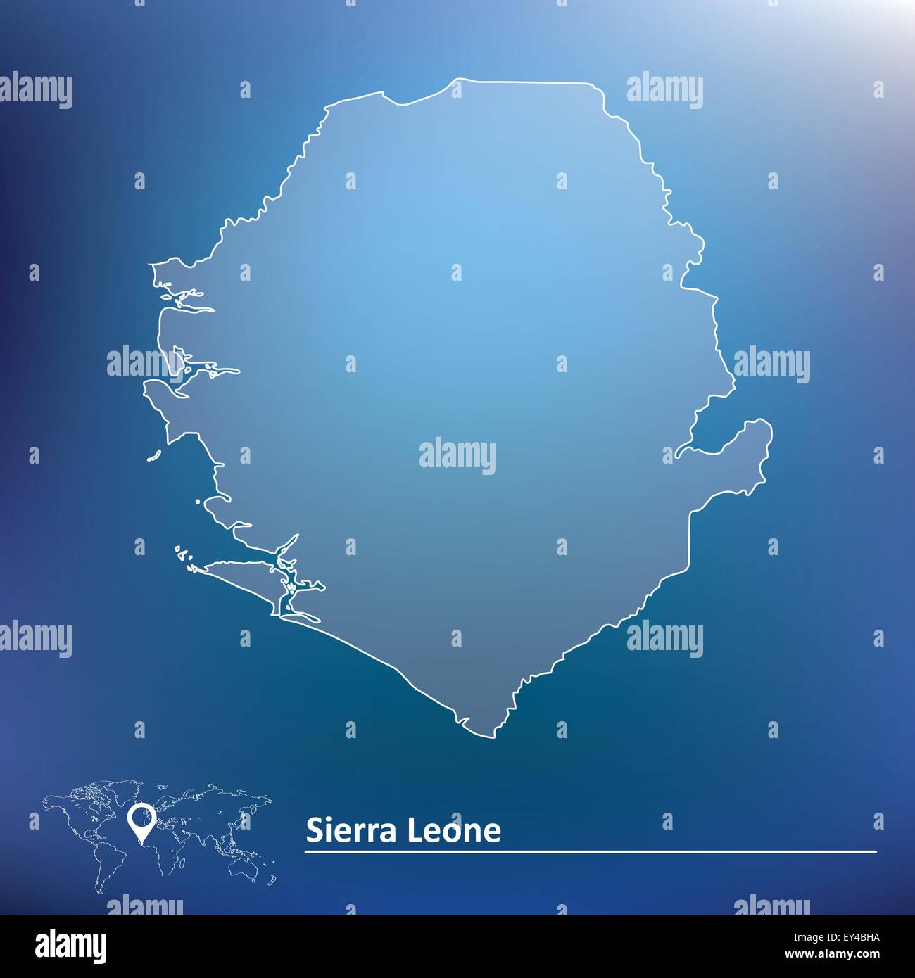 Map of Sierra Leone - vector illustration Stock Vector Image & Art - Alamy