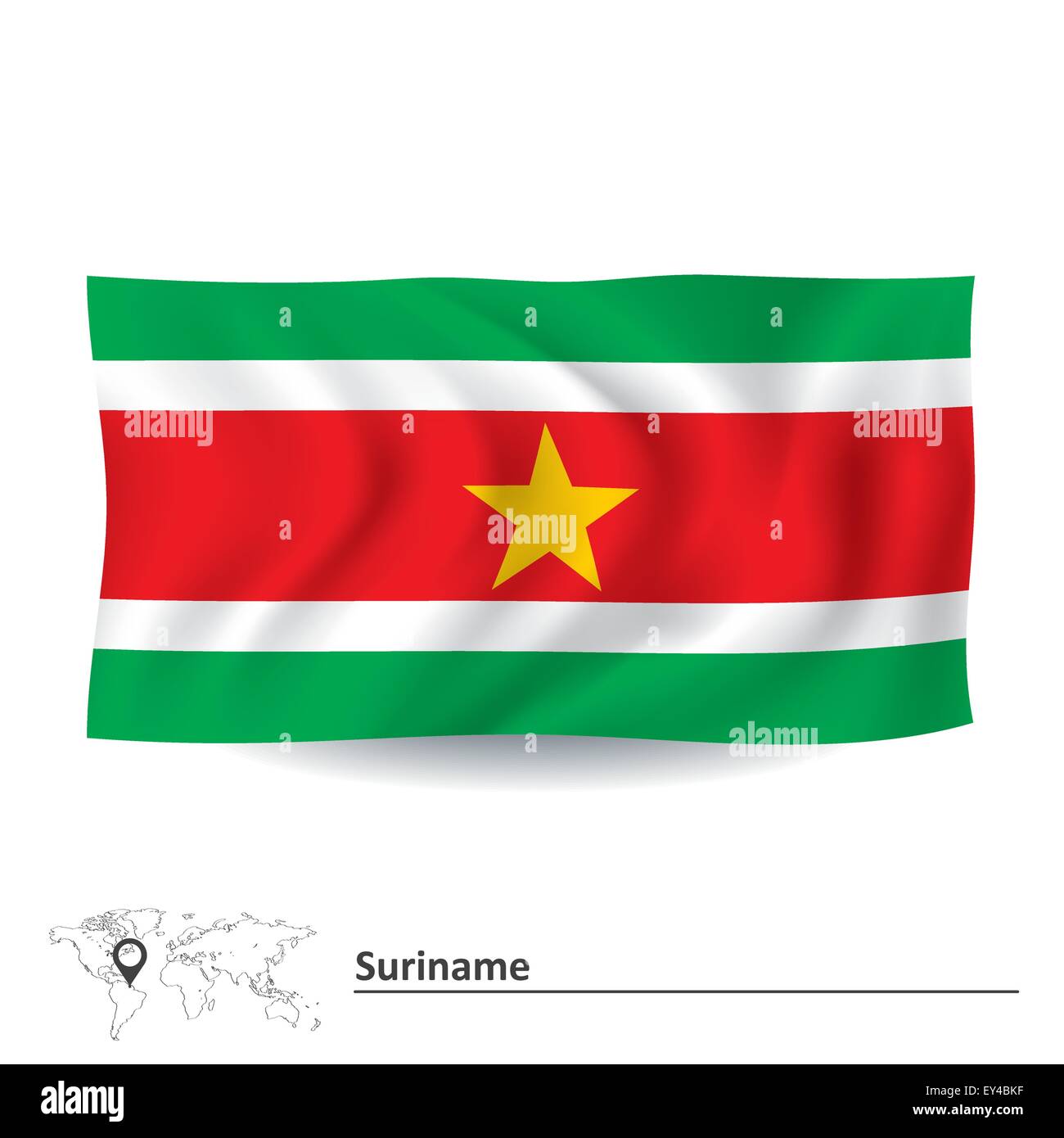 Flag Of Suriname Vector Illustration Stock Vector Image Art Alamy