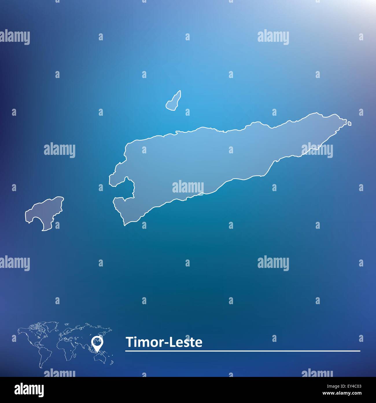 Map of Timor-Leste - vector illustration Stock Vector