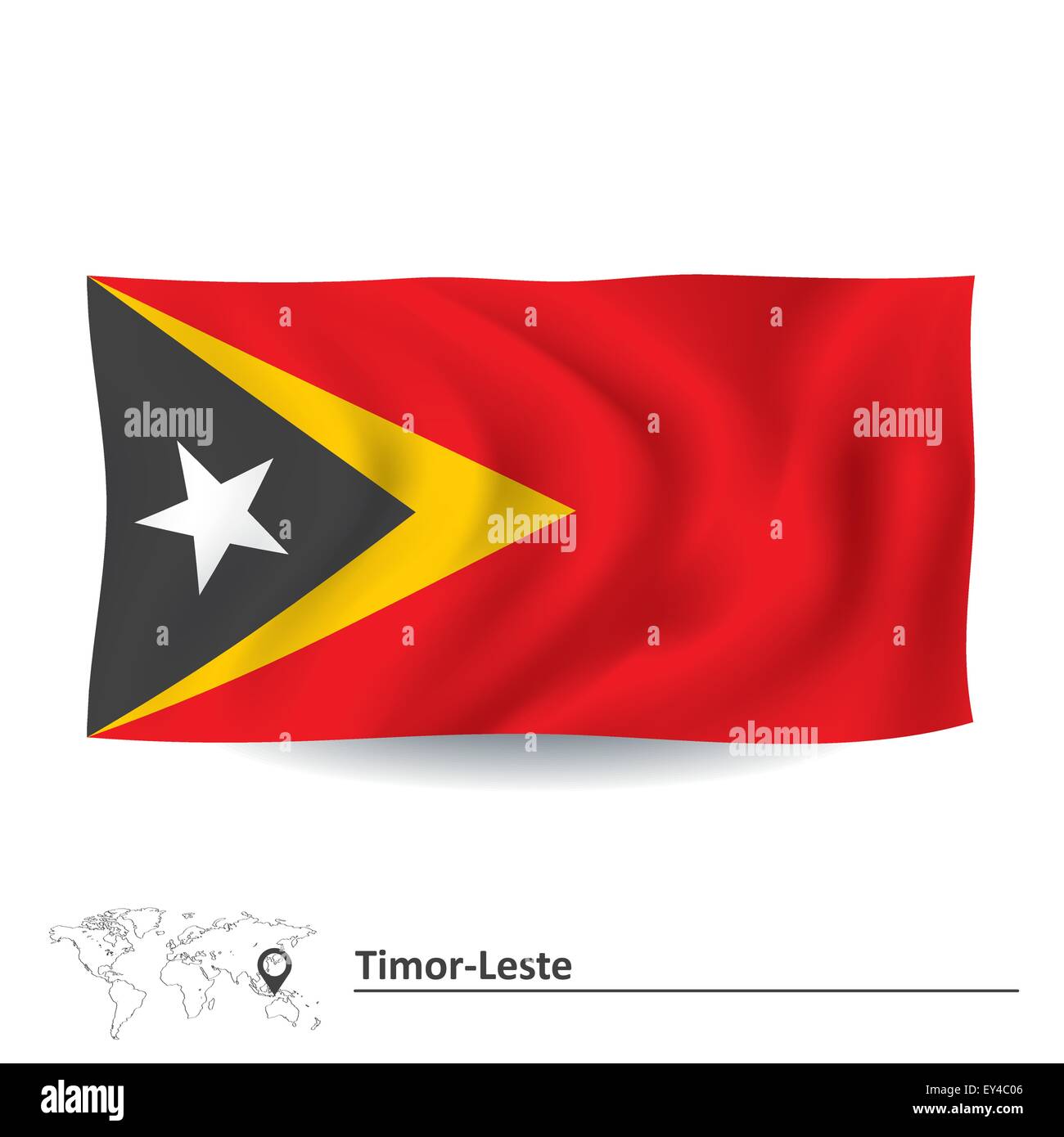 Flag of Timor-Leste - vector illustration Stock Vector