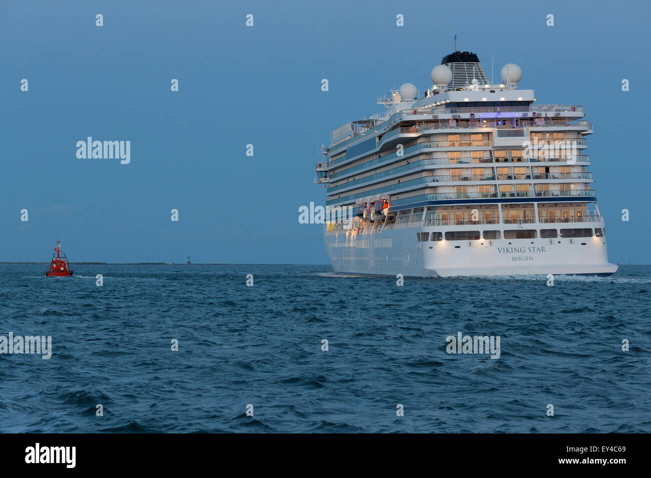 The Viking Ocean Cruises' vessel Viking Star in the Limfjorden, Denmark. Stock Photo