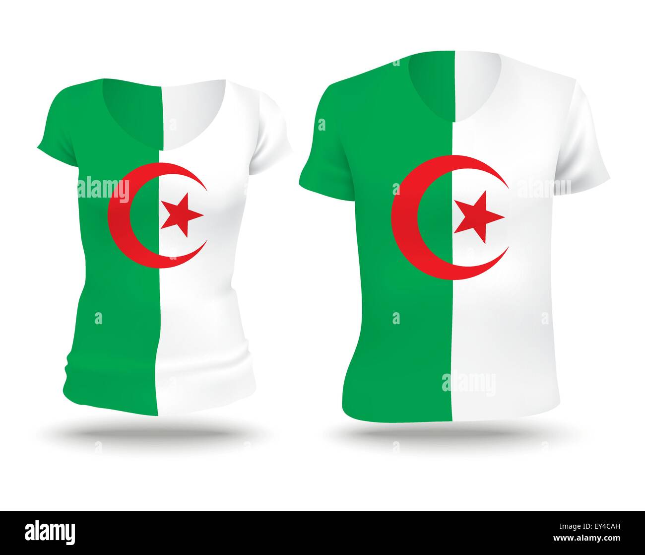 Flag shirt design of Algeria - vector illustration Stock Vector