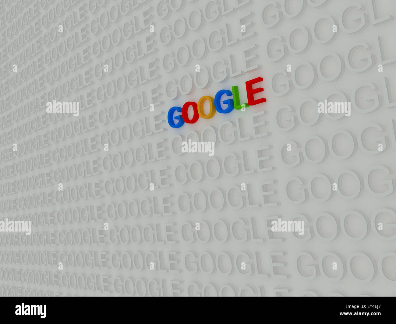 3D wall google colorful text Stock Photo - Alamy