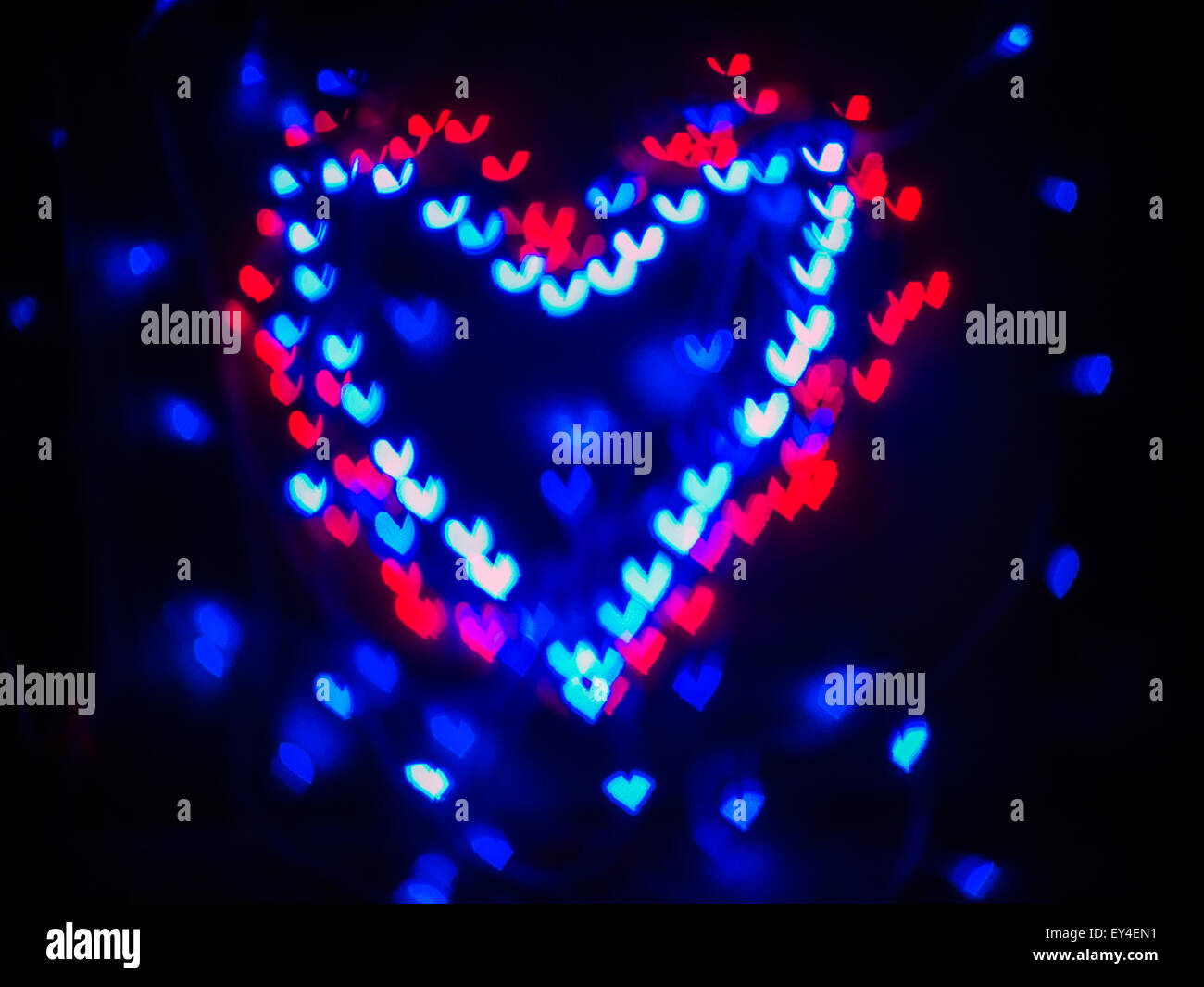 Heart bokeh background, Love Valentine's day background Stock Photo - Alamy
