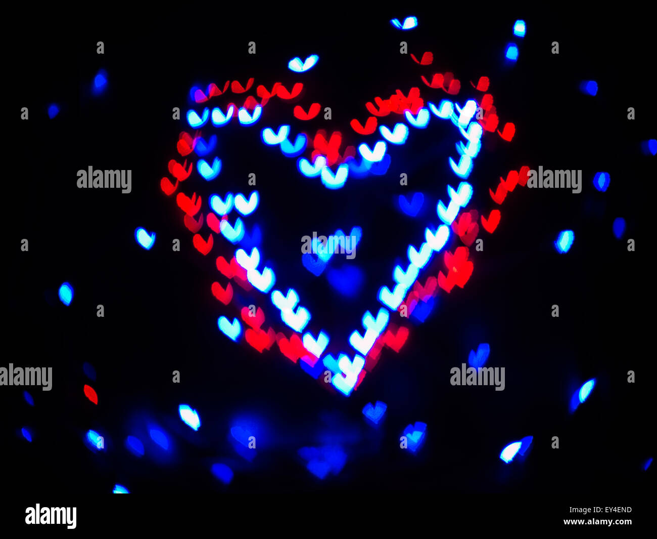 Heart bokeh background, Love Valentine's day background Stock Photo - Alamy