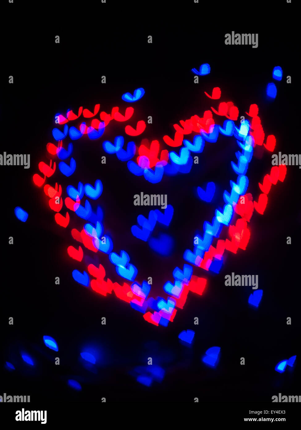 Heart bokeh background, Love Valentine's day background Stock Photo - Alamy