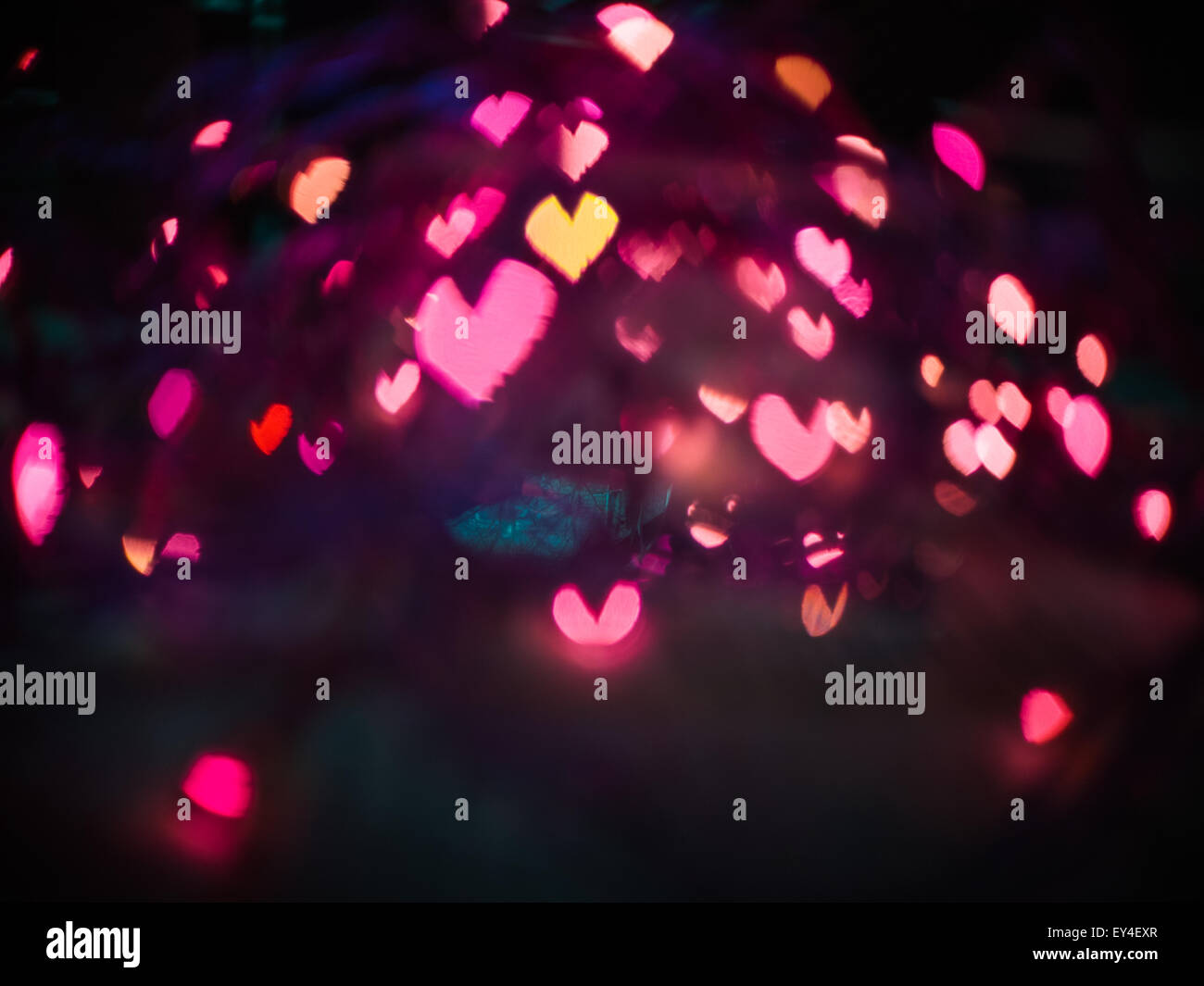 Heart bokeh background, Love Valentine's day background Stock Photo - Alamy