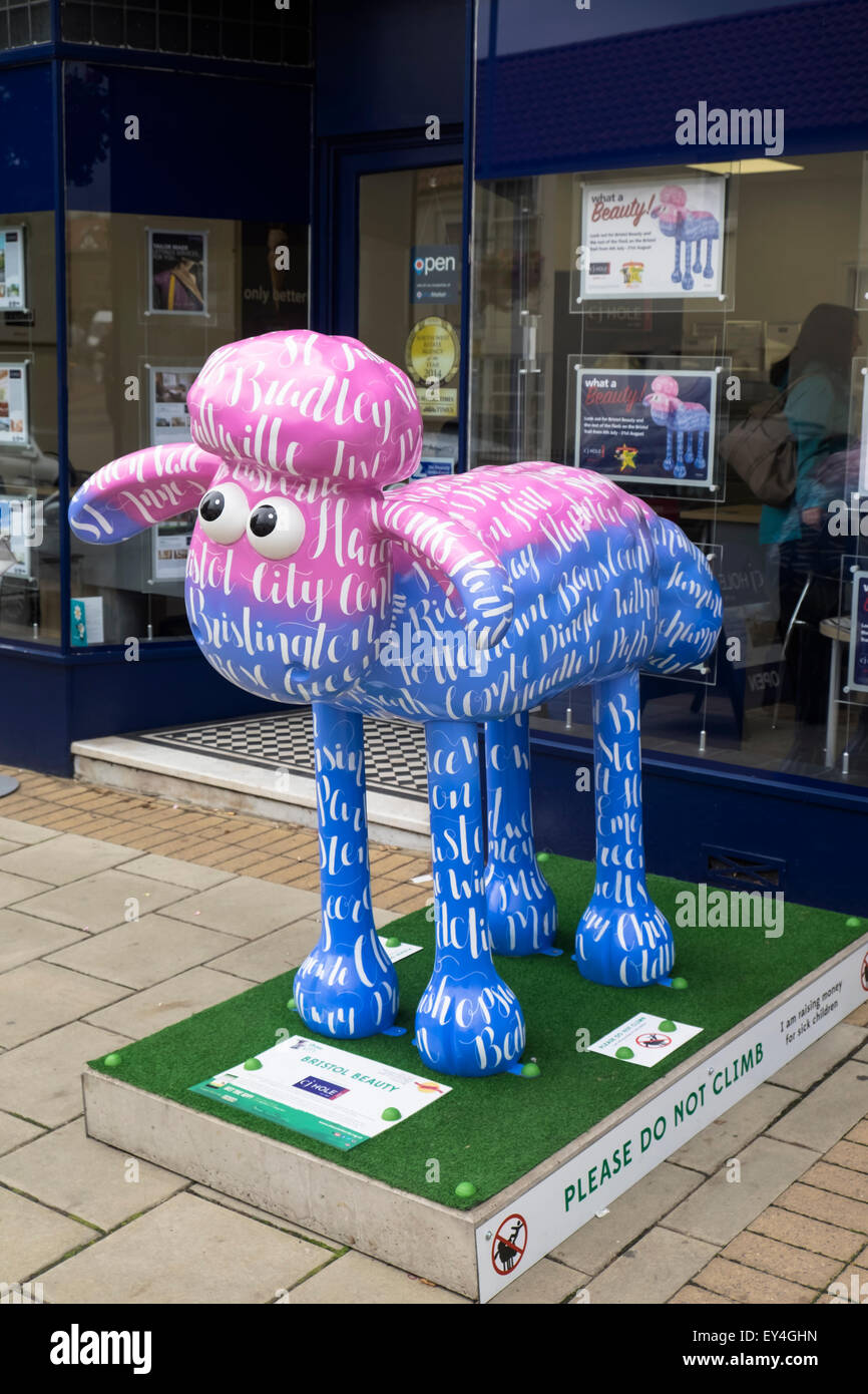 The Shaun in the City Sculpture Trail Bristol England Stock Photo