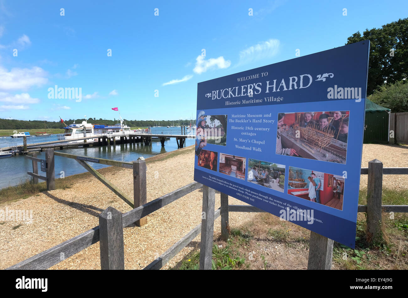 Buckler's Hard Village on the Beaulieu River in the New Forest Hampshire UK Stock Photo