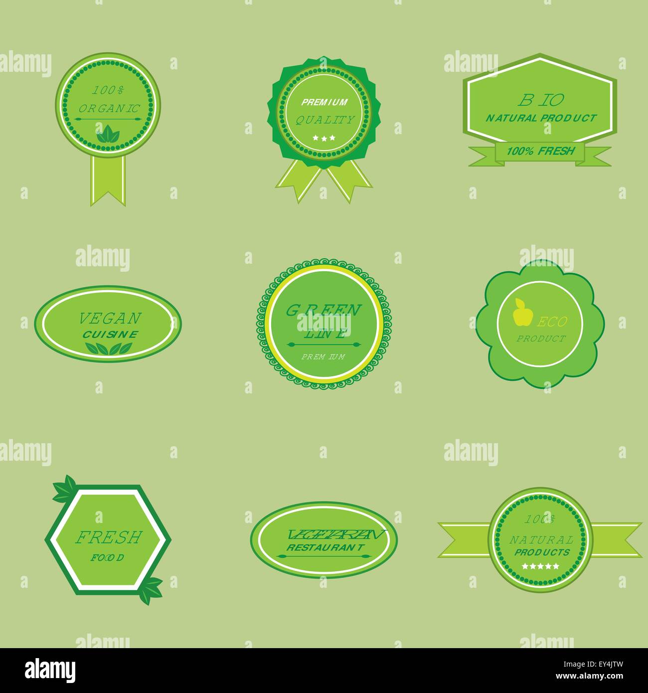 Set of labels for organic and natural food Stock Vector Image & Art - Alamy