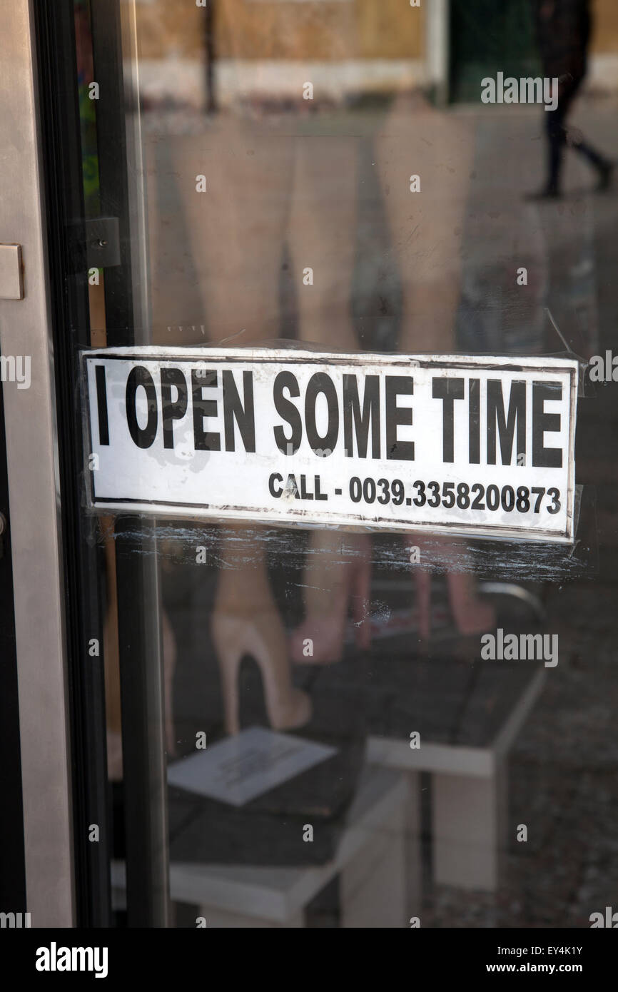 Open Sign on Shop Window Stock Photo - Alamy