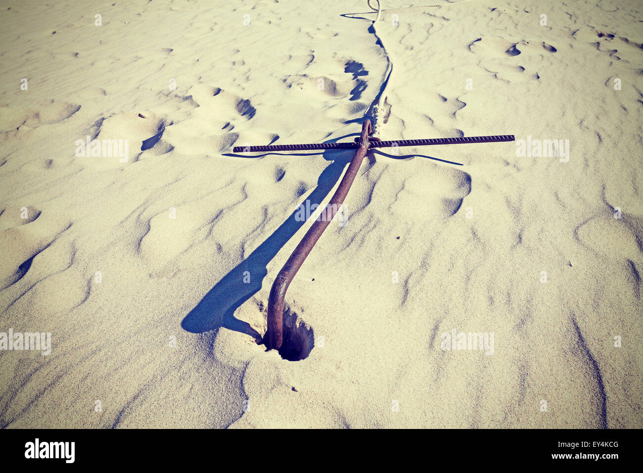 Sand anchor hi-res stock photography and images - Alamy, image size:1300x956