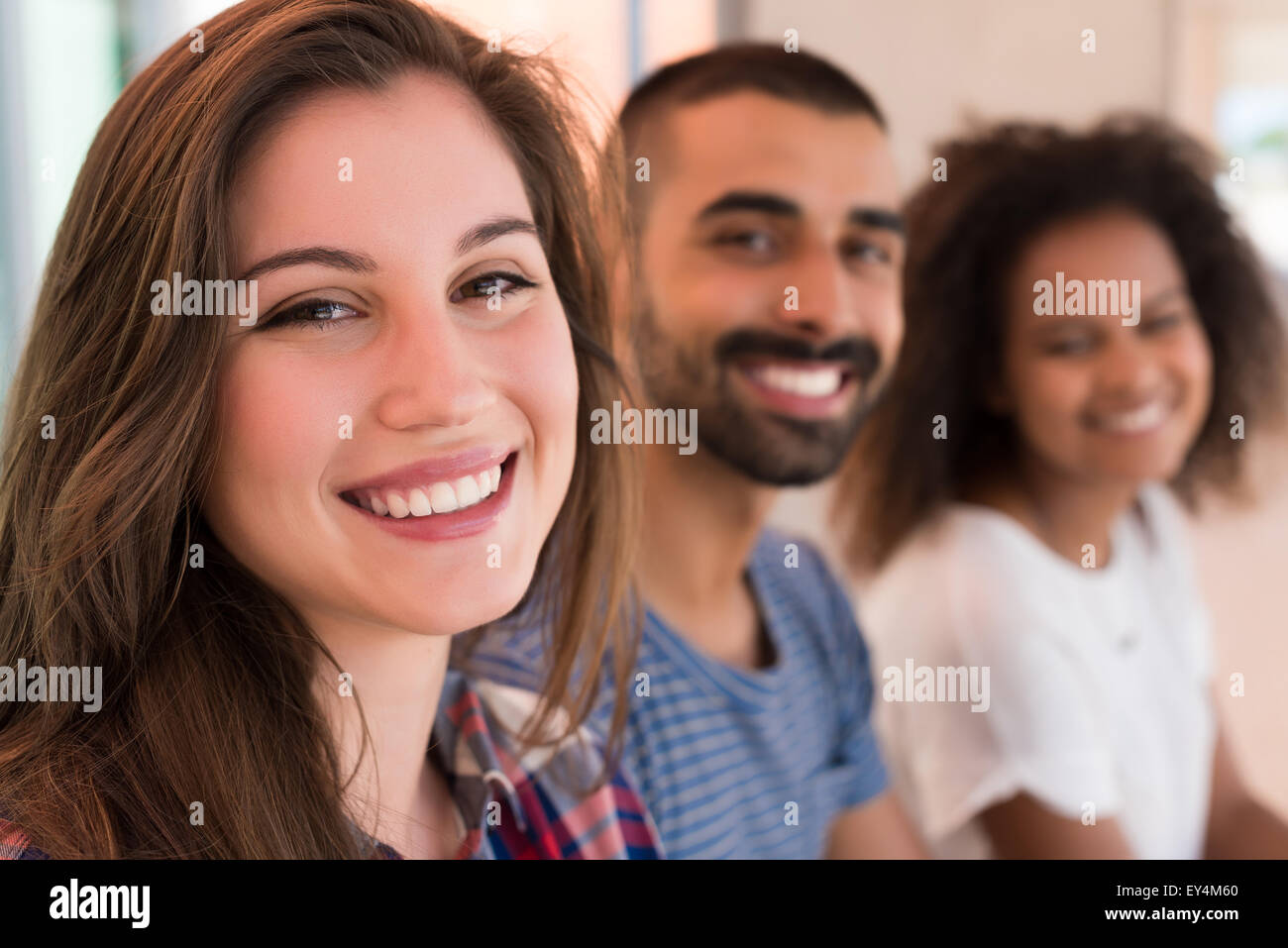 Multi-Ethnic group of students in School Campus Stock Photo - Alamy