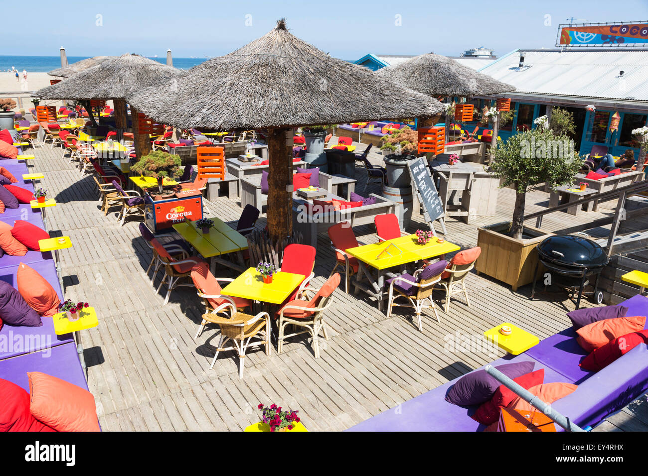 Cocomo beach club and restaurant, Scheveningen, Holland, Netherlands Stock  Photo - Alamy