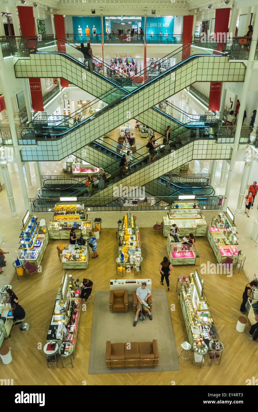 The interior view of department store Le Bon Marche. Paris. France Stock  Photo - Alamy