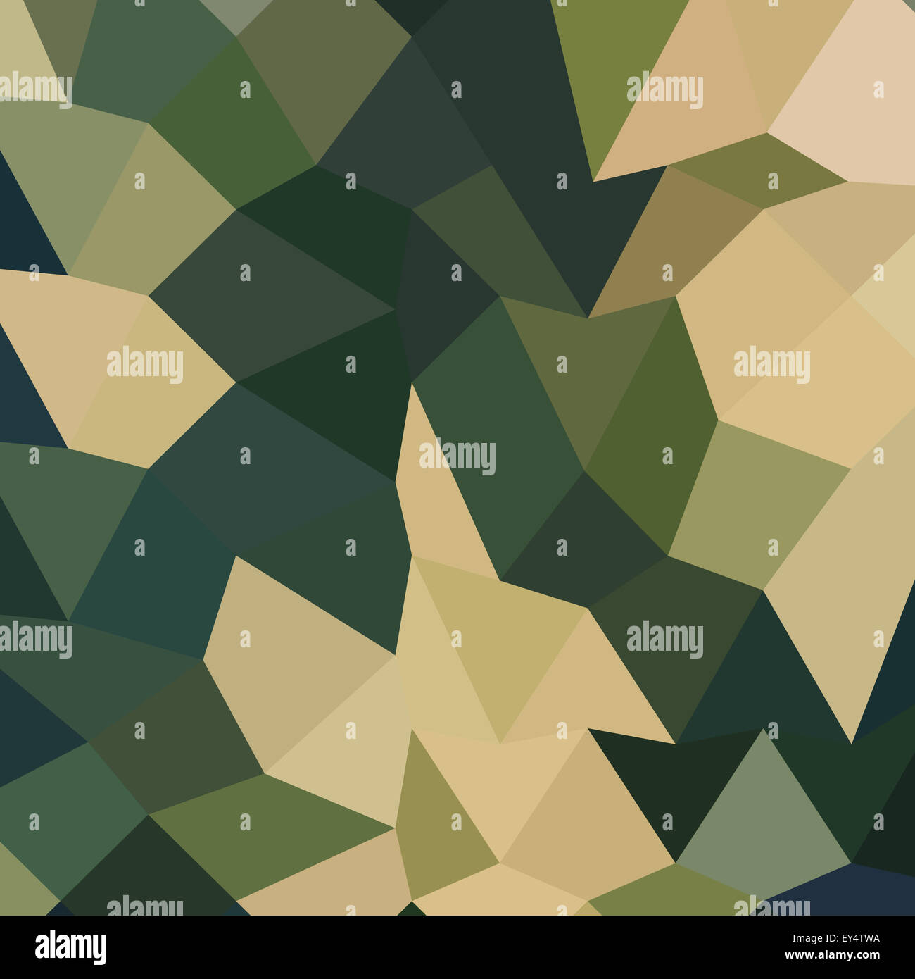 Low polygon style illustration of a dark olive green abstract geometric background. Stock Photo