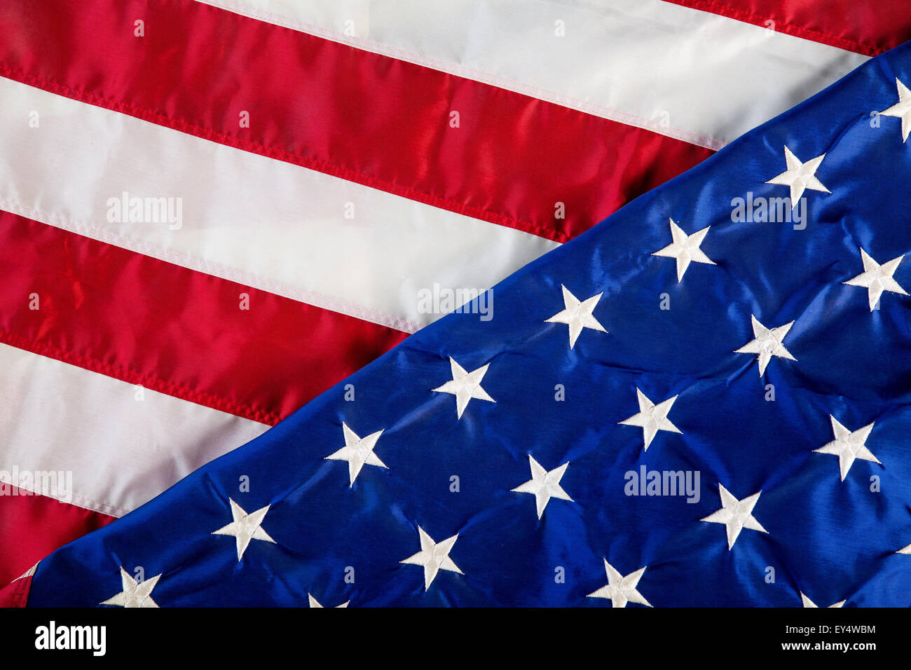 Crumpled, vintage American flag. Real photo Stock Photo - Alamy