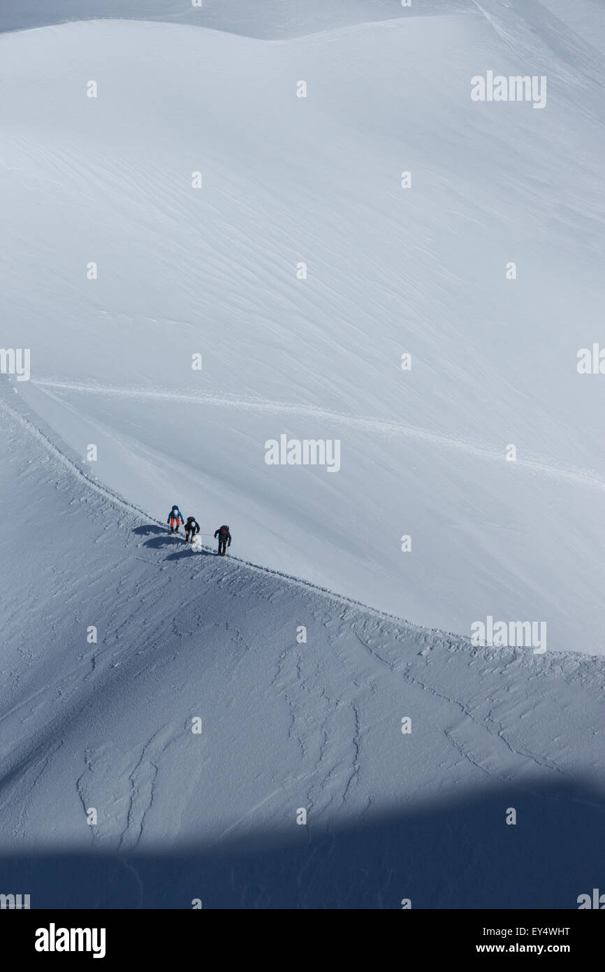 Away From Ridge Mountaineers on a ridge Stock Photo - Alamy