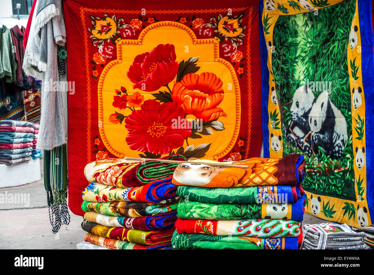 Stack Of Blankets For Sale At Shop Stock Photo Alamy Stack Of Blankets For Sale At Shop Stock Photo Alamy