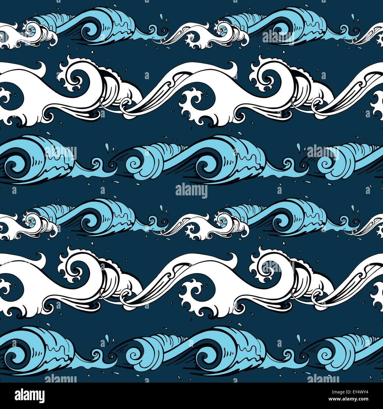 Sea waves. Seamless background Stock Vector Image & Art - Alamy