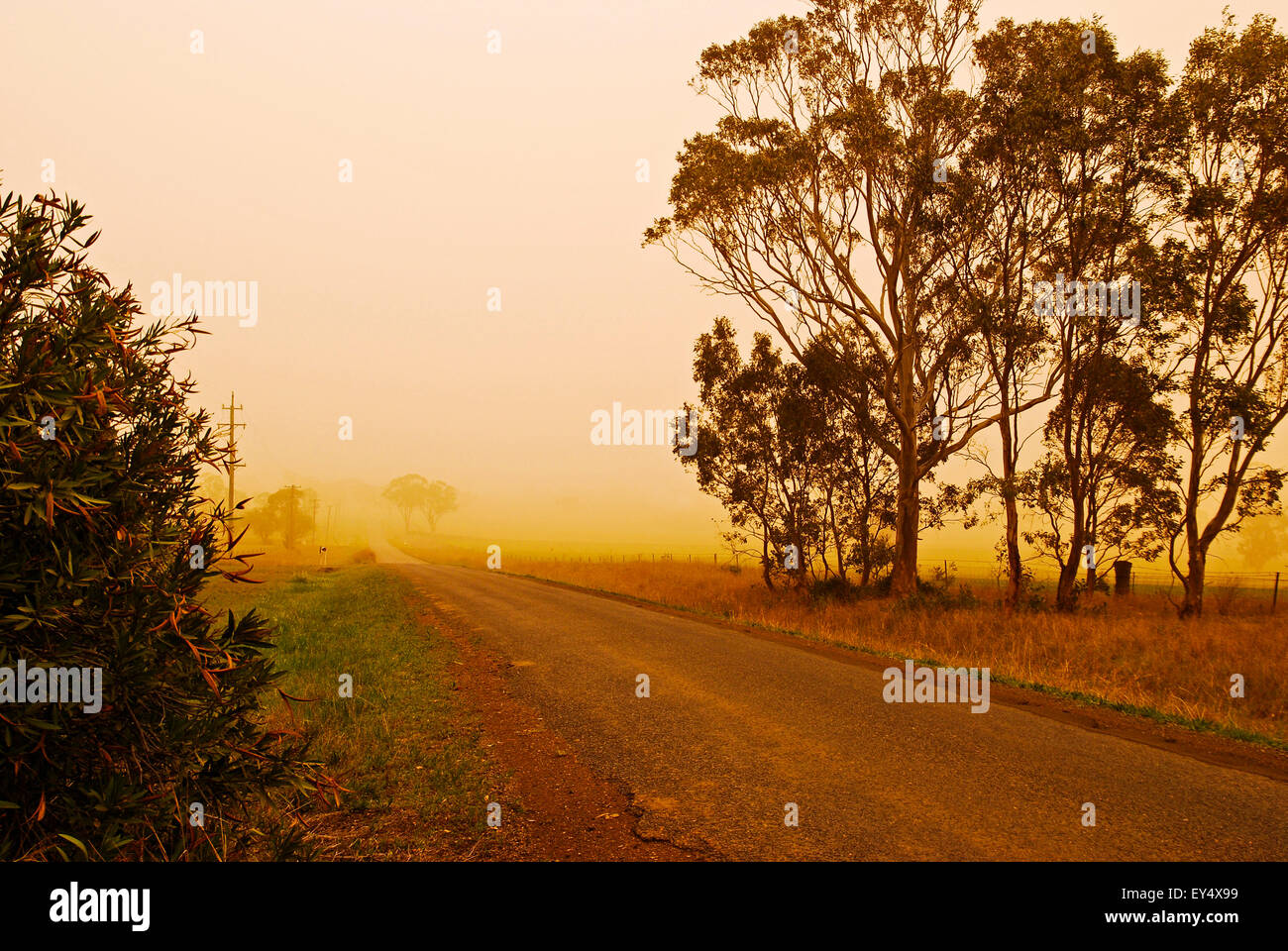 Red dust storm. Tamworth NSW Australia  This storm in September 2009 originated in central Australia (about 1600km/1000miles wes Stock Photo