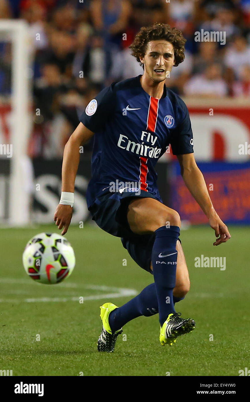 21 JUL 2015: Paris St. Germain midfielder Adrien Rabiot (25) during the first half of the International Champions Cup Game between the Paris St. Germain and AC Fiorentina played at Red Bull Arena in Harrison, NJ. Stock Photo