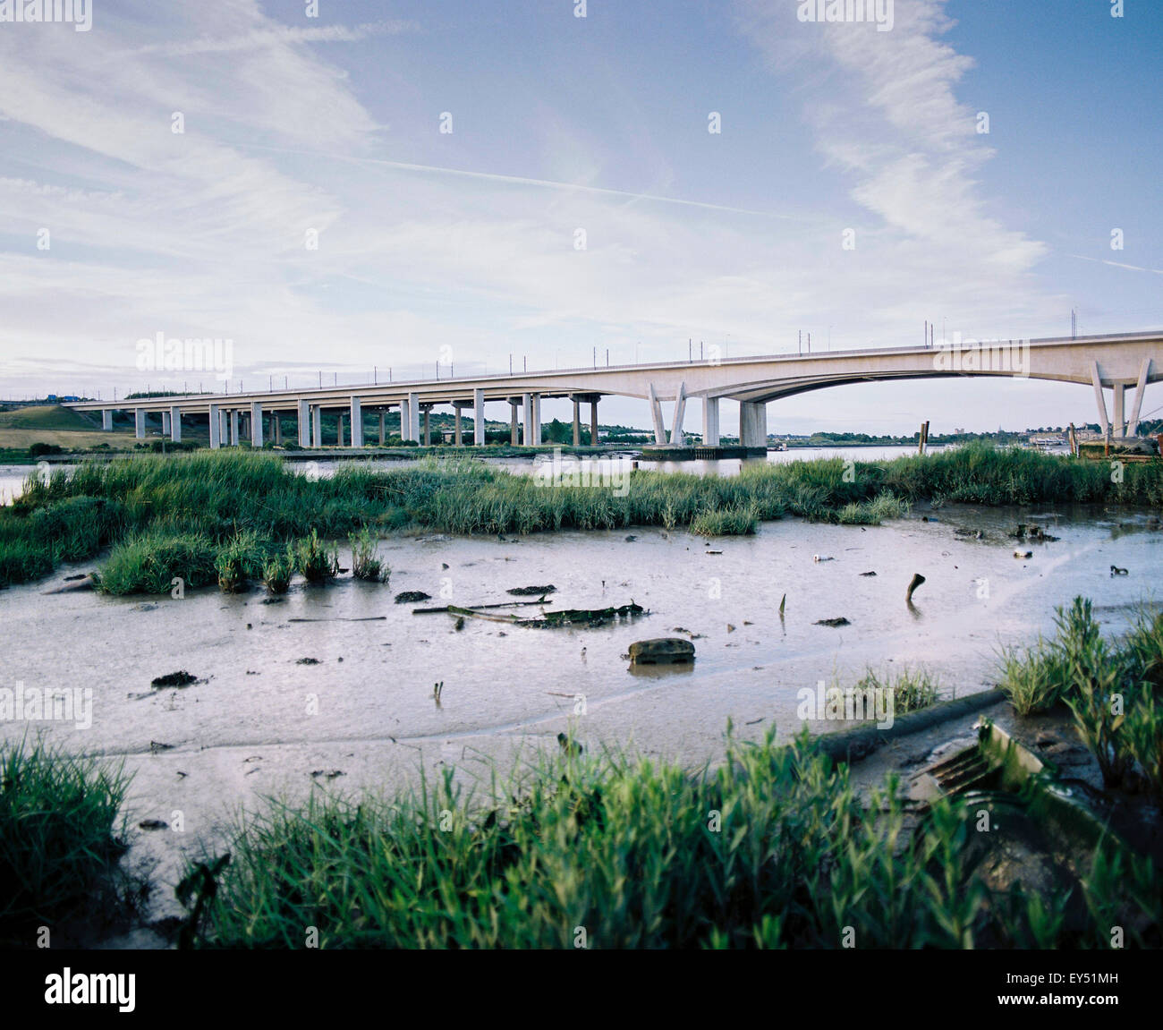 Rochester Bridges River Medway High Resolution Stock Photography and
