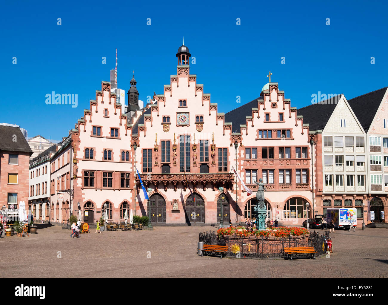 Römer building, Römerberg square, historic centre, Frankfurt am Main, Hesse, Germany Stock Photo