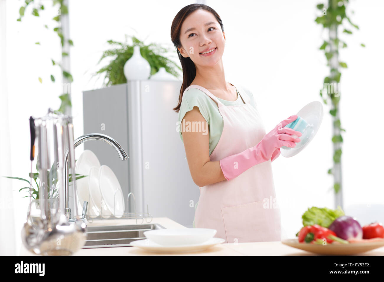 Lady Washing Dishes Images – Browse 3,651 Stock Photos, Vectors, and Video