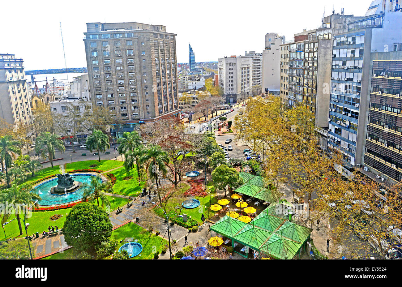 Plaza Fabini Montevideo Uruguay Stock Photo