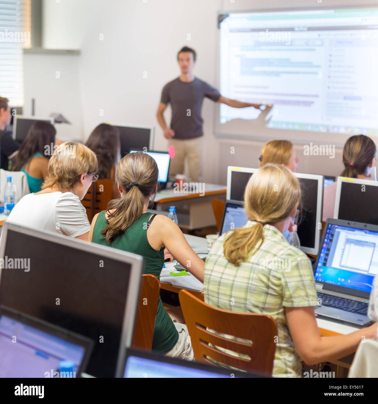 Computer Training Hall Training room computers hi-res stock photography and images - Alamy