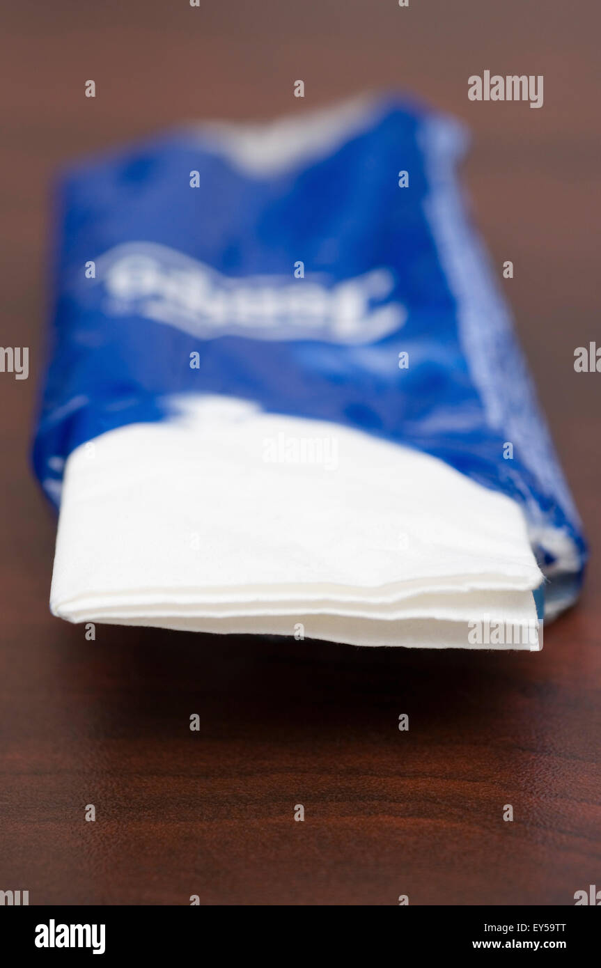 pocket tissue handkerchief Stock Photo
