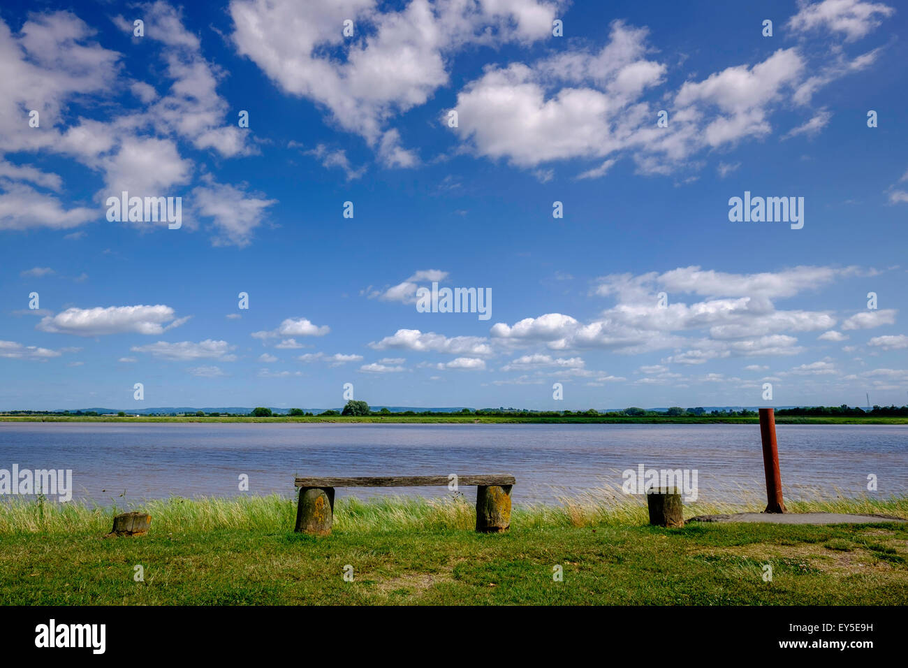 View of River Severn from Newnham Gloucestershire looking towards