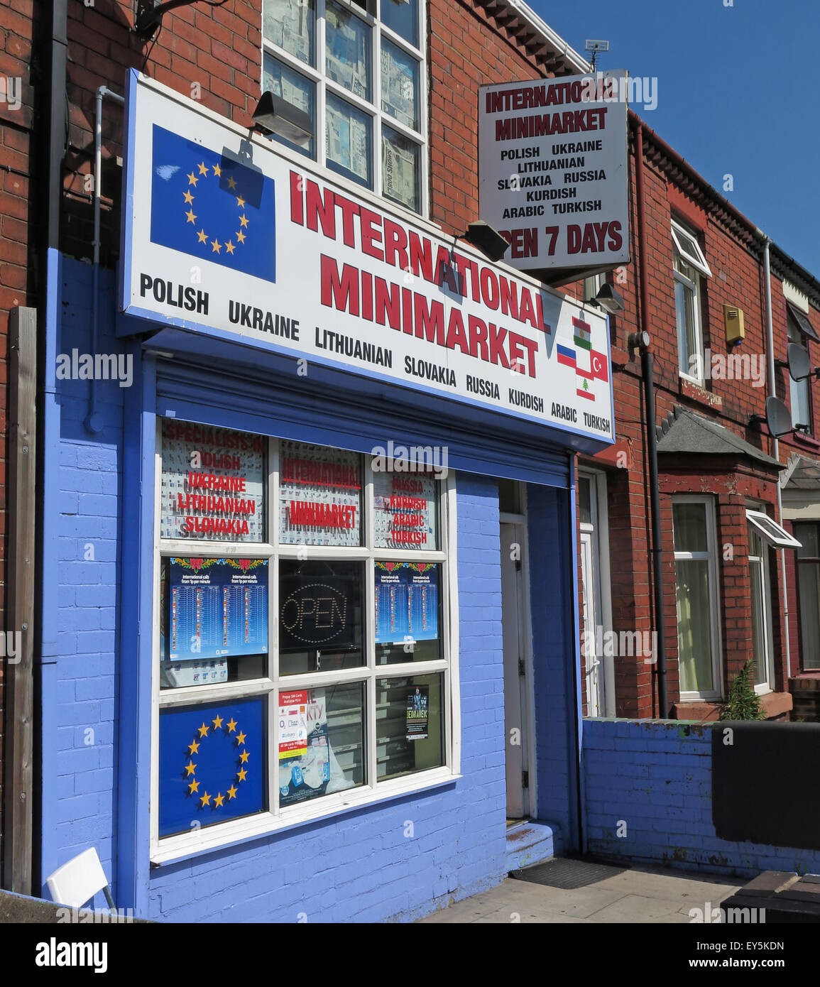 Polish international MiniMarket shop, Padgate, Warrington, Cheshire, England, UK Stock Photo