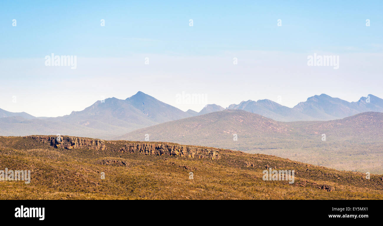Mountains in the Victoria Valley, Grampians National Park, Victoria, Australia Stock Photo