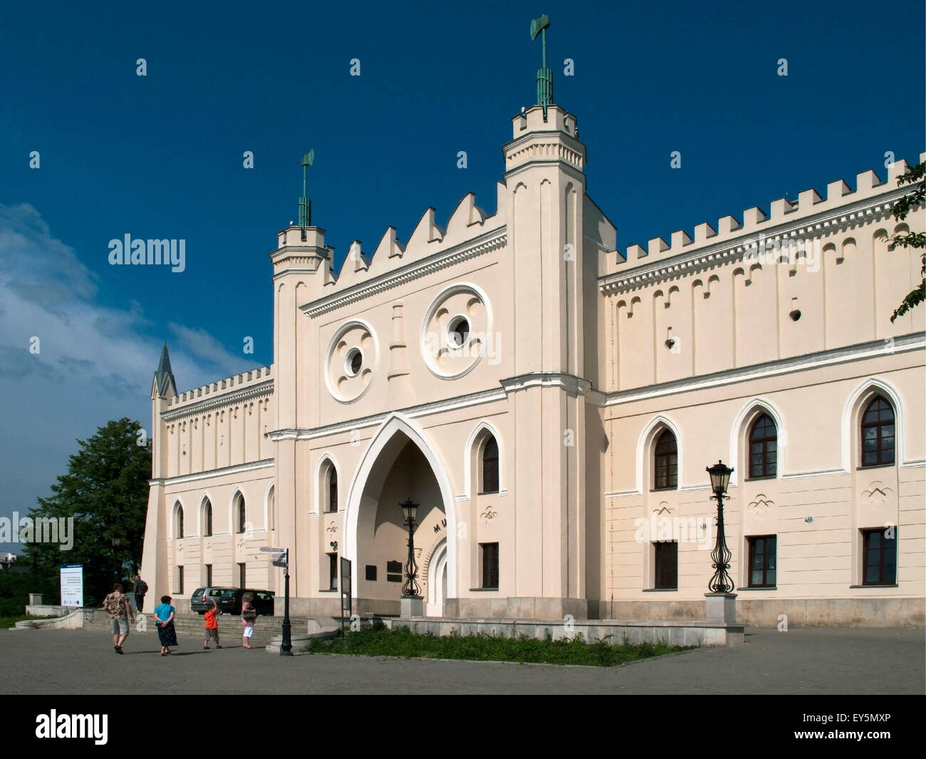 Neo-gothic Royal Castle, Lublin, Poland, Europe Stock Photo
