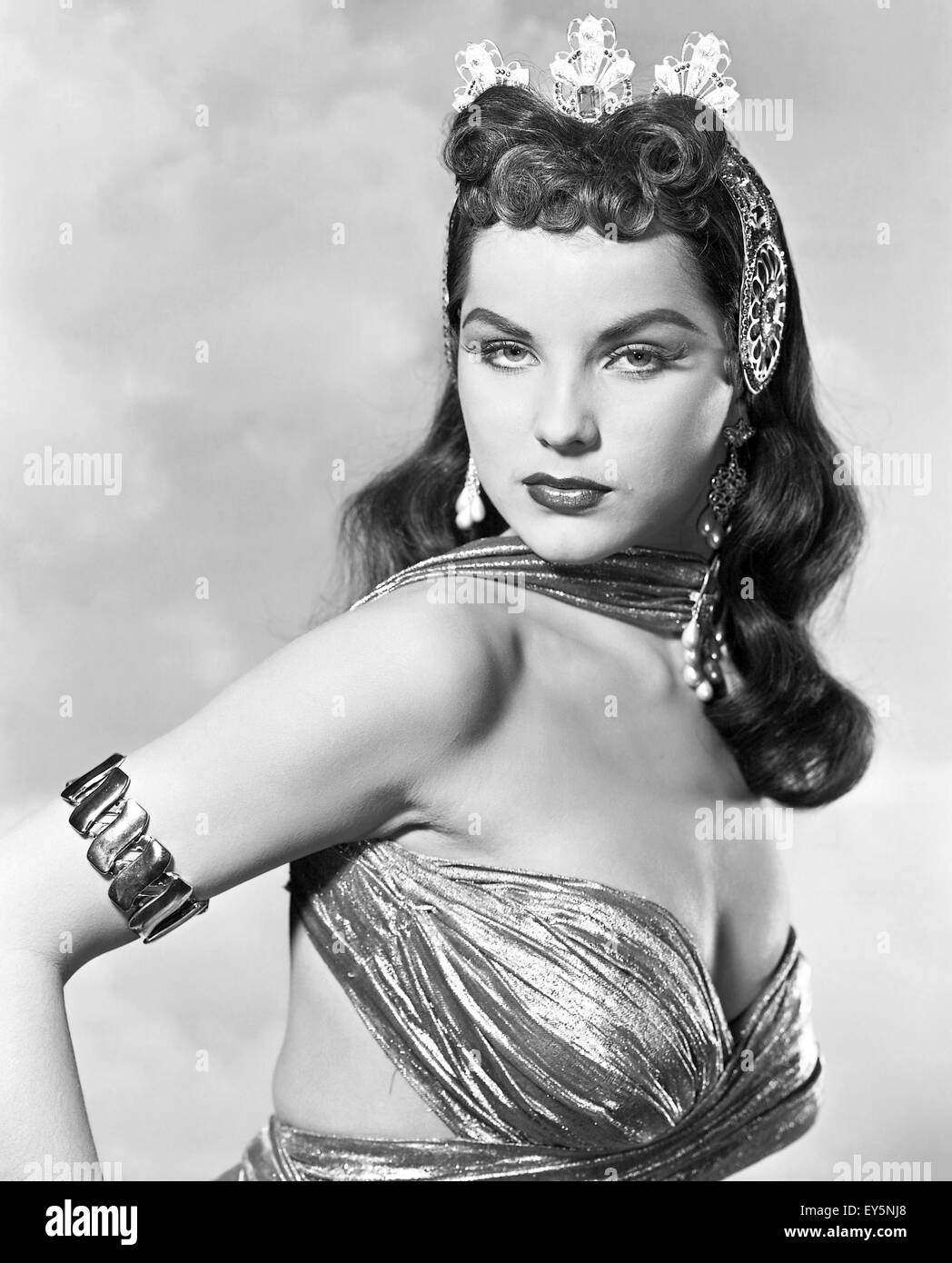 DEBRA PAGET  US film actress as princess Shalimar in the 1954 film Princess of the Nile Stock Photo