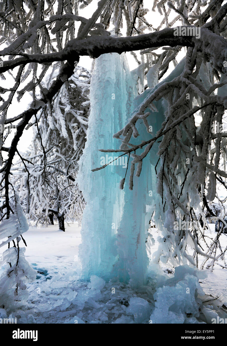 Winter scene, ice Stock Photo