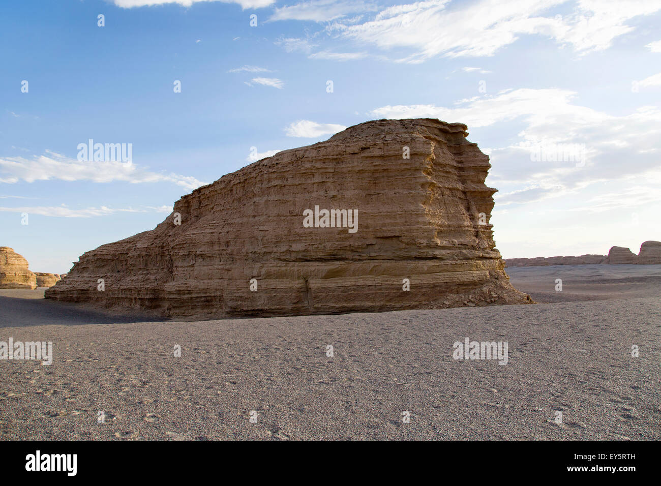 Yardang landform in Gansu province, China Stock Photo Alamy