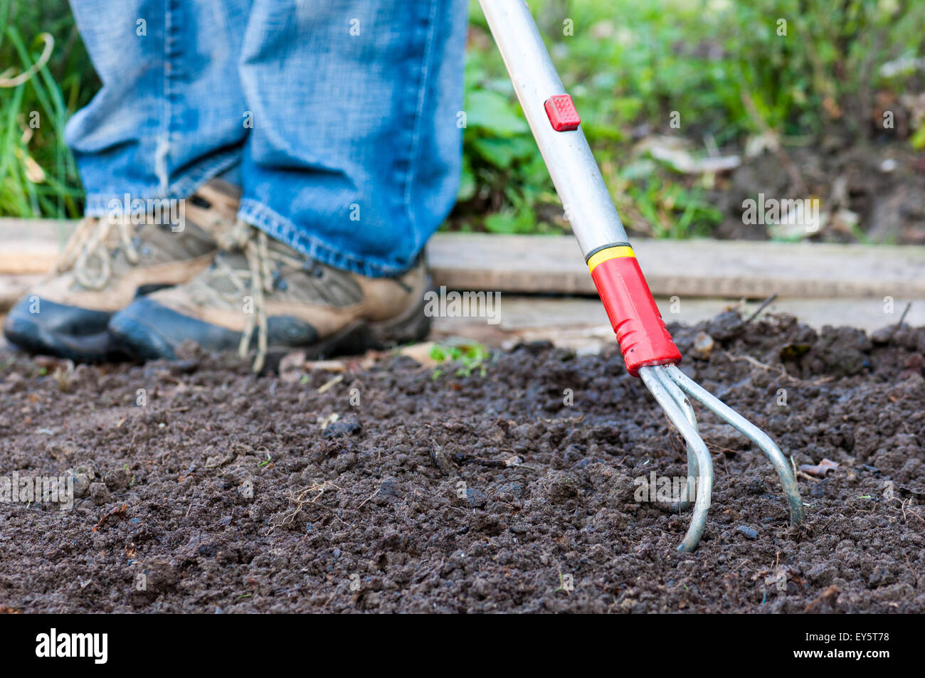 Soil preparation of kitchen garden before plantation Stock Photo Alamy