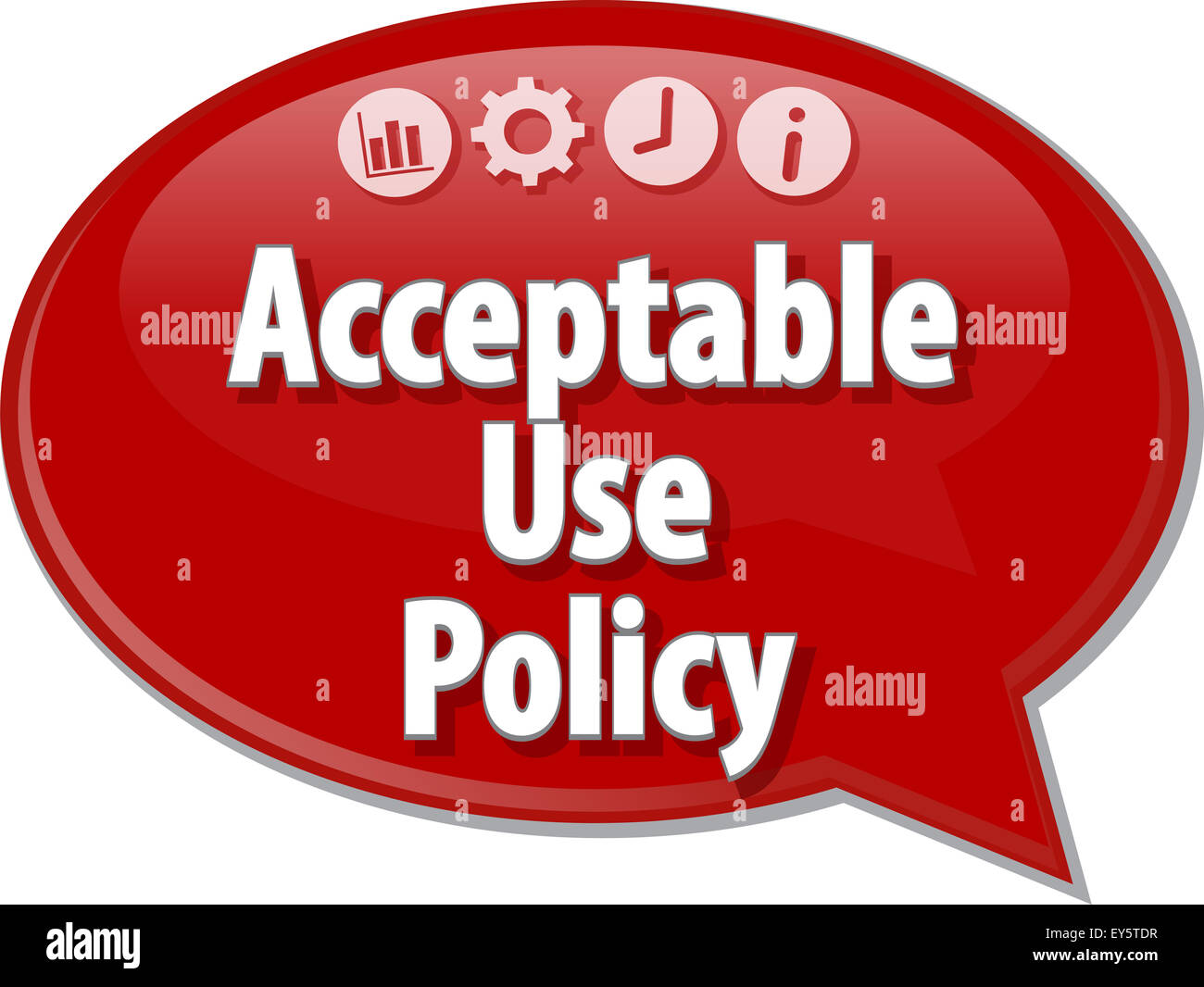 Speech bubble dialog illustration of business term saying Acceptable ...