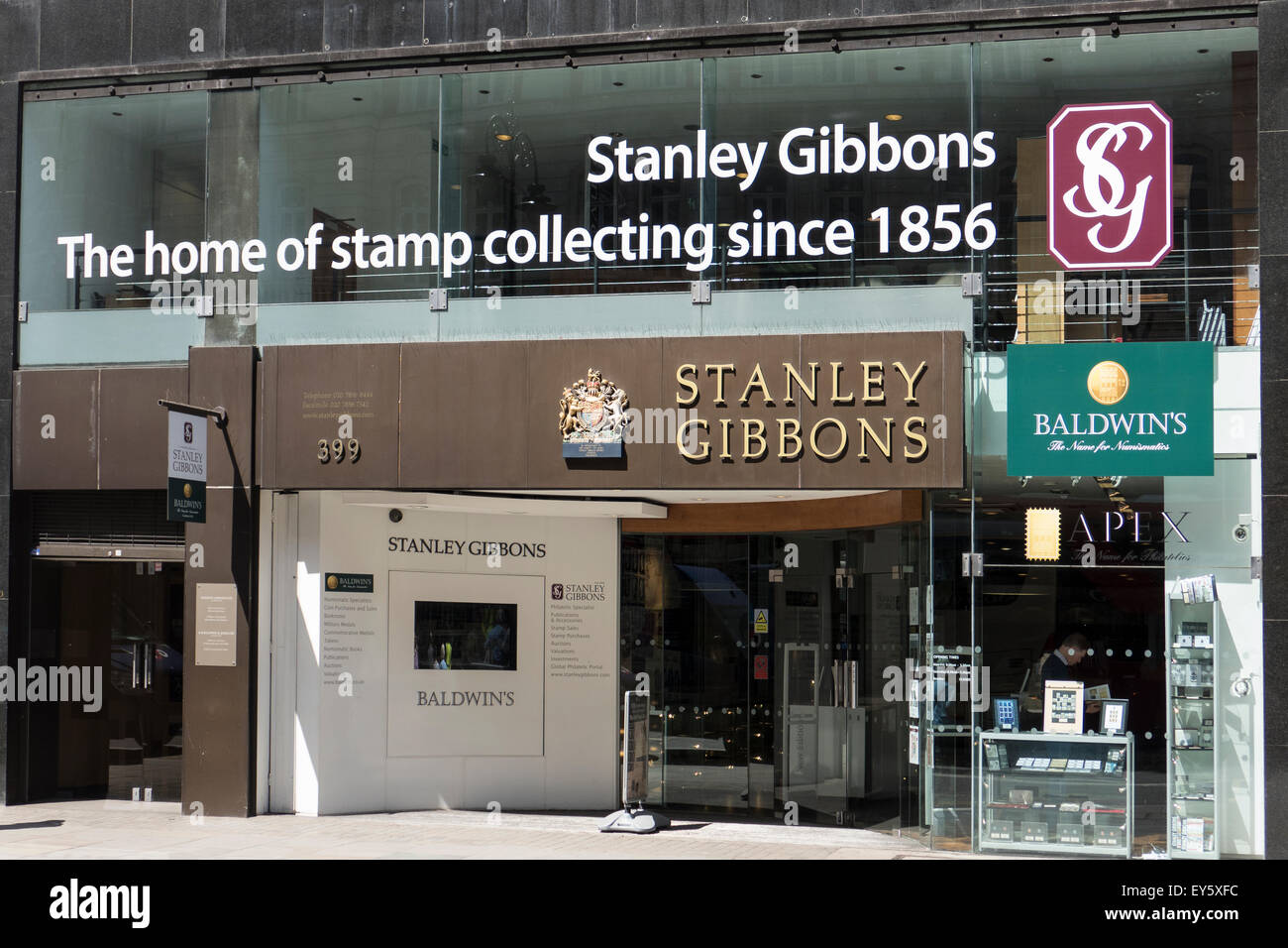 England, London, Stanley Gibbons stamp dealer Stock Photo Alamy